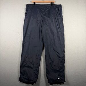 Vintage Nike Mens Navy Blue Nylon Track Pants Joggers Athletic Casual Size L